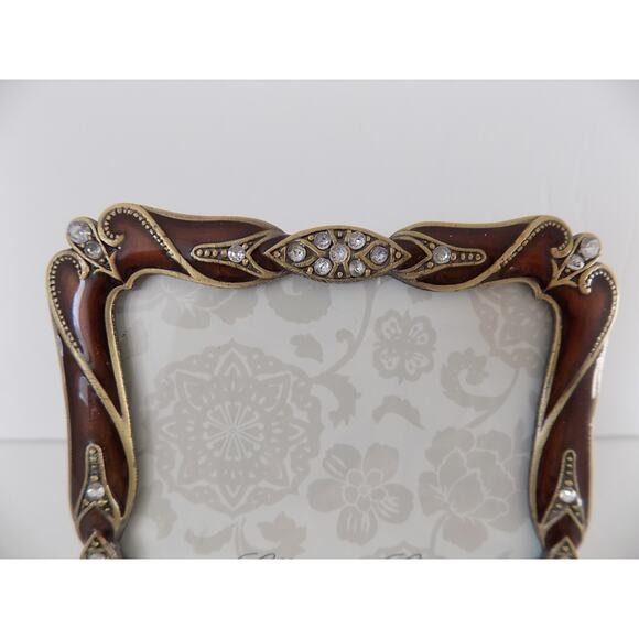 Collette et Cie picture frame photo 4 x 6 rhinestone and enameled - Picture 2 of 4